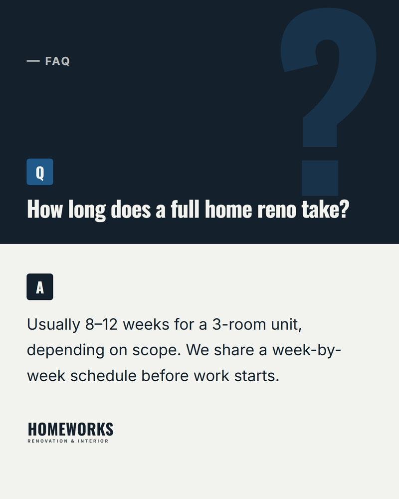 HOMEWORKS Renovation — 常见问题